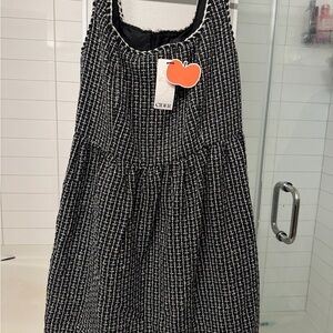 Cider Monochrome Tweed Dress